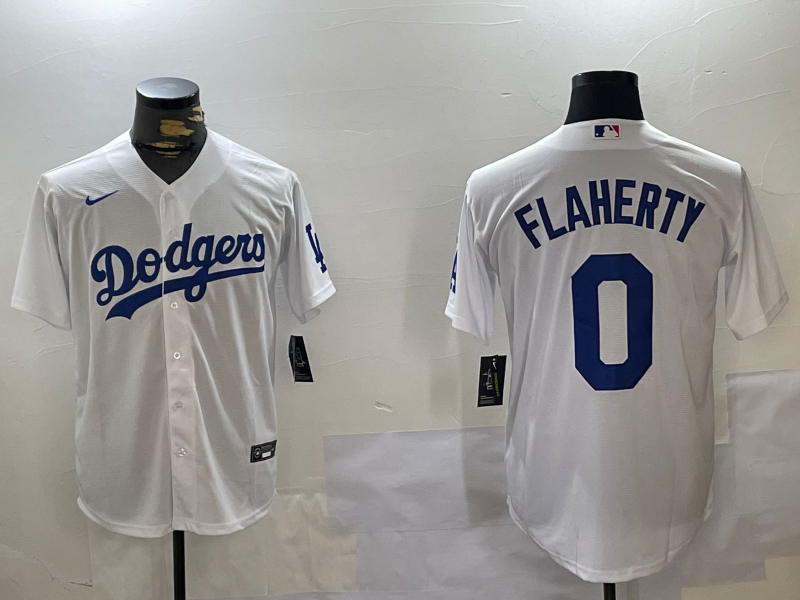 Men's Los Angeles Dodgers Jack Flaherty White Replica Player Jersey