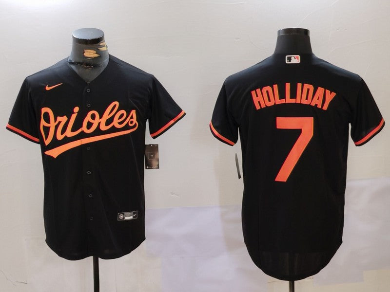 Men's Baltimore Orioles Jackson Holliday Black Replica Player Jersey