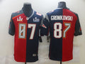 Men's New England Patriots Rob Gronkowski Red/Navy Game Jersey