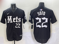 Men's New York Mets Juan Soto Black Game Player Jersey