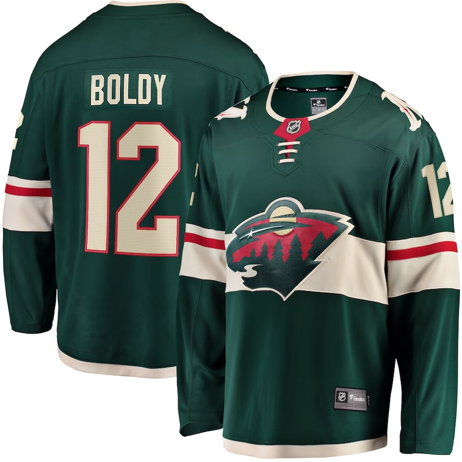 Men's Minnesota Wild Matthew Boldy Green Home Breakaway Player Jersey