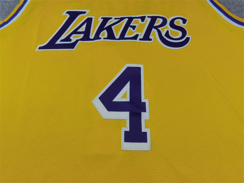Men's Los Angeles Lakers Dalton Knecht Gold Swingman Jersey - Icon Edition