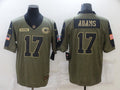 Men's Green Bay Packers Davante Adams Brown Game Player Jersey