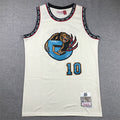 Men's Memphis Grizzlies Mike Bibby Cream Hardwood Classics Swingman Jersey