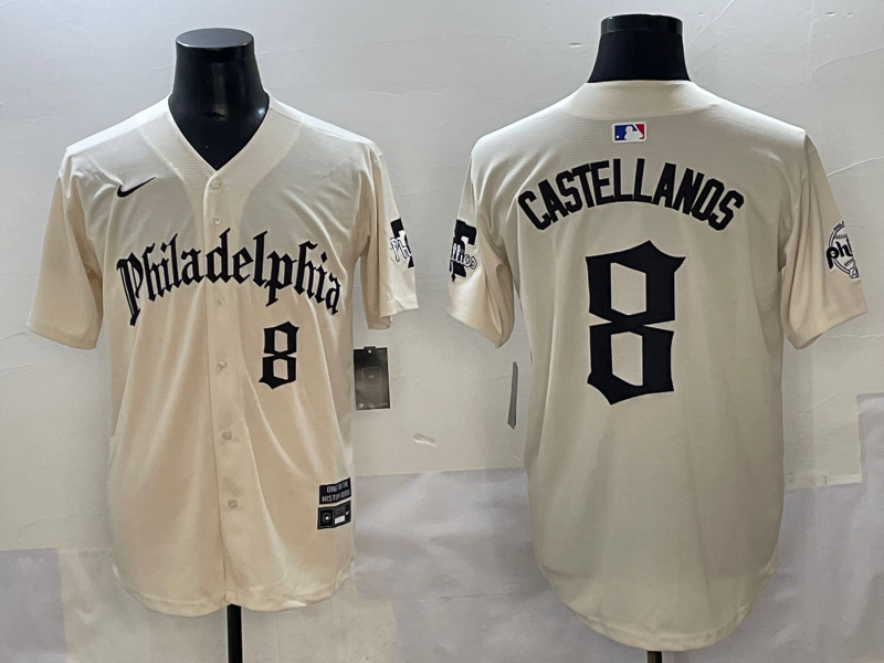 Men's Philadelphia Phillies Nick Castellanos Cream Limited Player Jersey