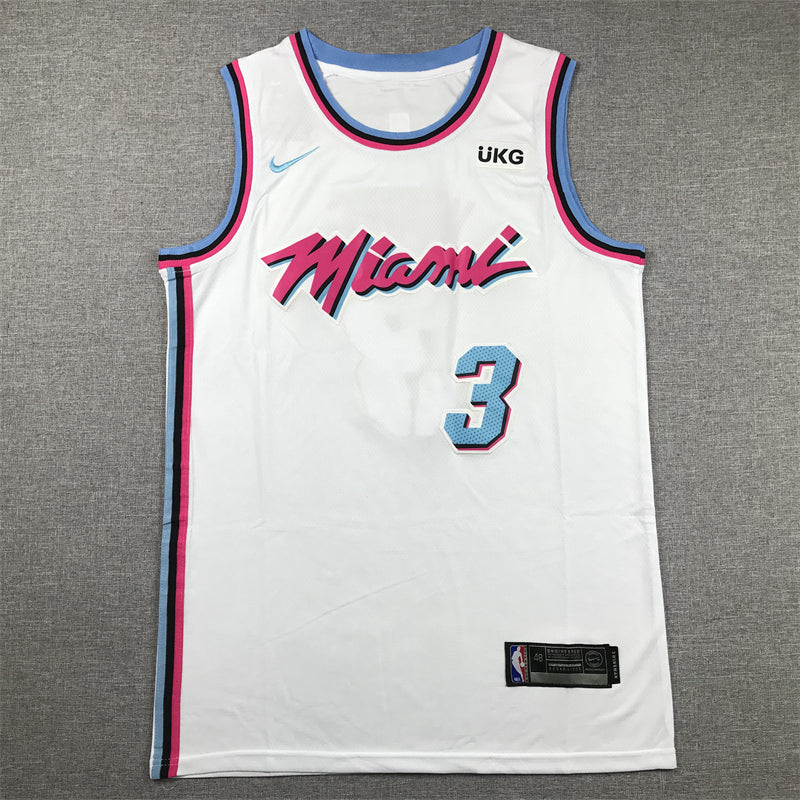 Men's Miami Heat Dwyane Wade NBA White Swingman Player Jersey