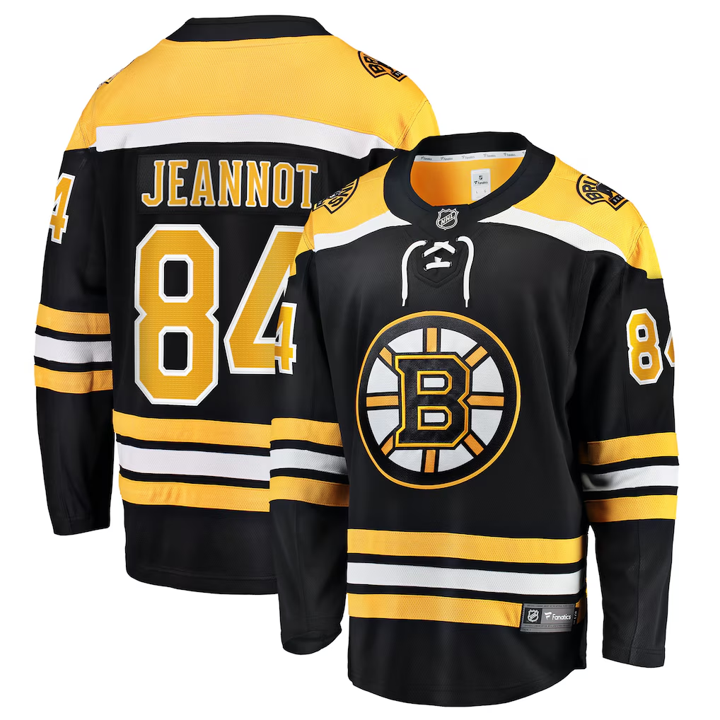 Men's Boston Bruins Tanner Jeannot Fanatics Black Player Jersey