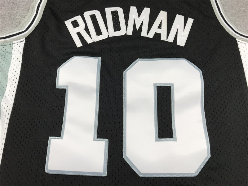 Men's San Antonio Spurs Dennis Rodman Black 1993-94 Hardwood Classics Swingman Jersey