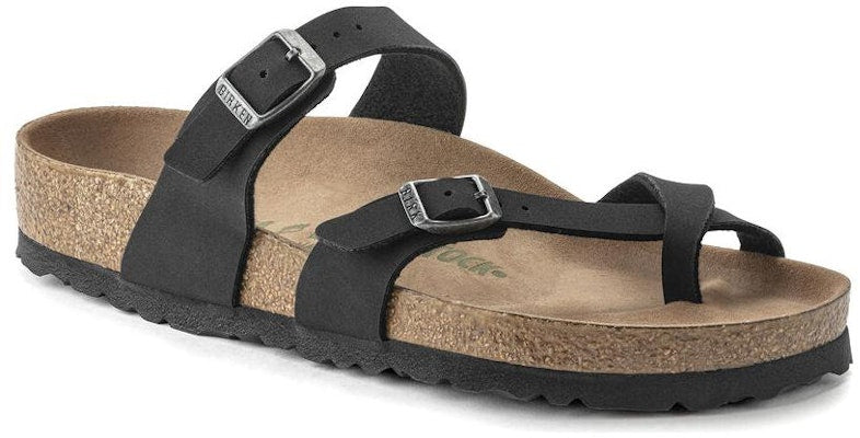 Birkenstock Mayari Vegan Birko-Flor Birkibuc 1021231 Narrow Fit Black Sandals