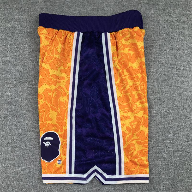 Men's Los Angeles Lakers Yellow Basketball Shorts