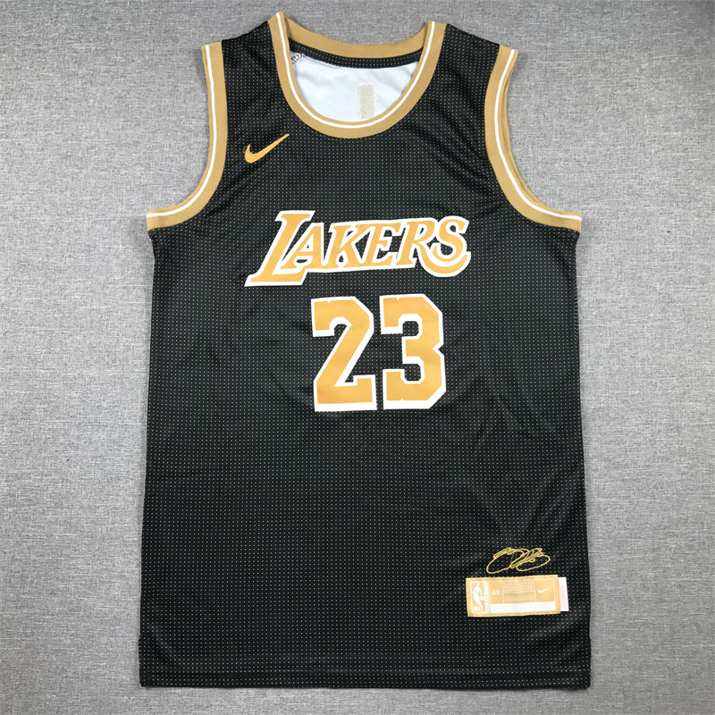 Men's Los Angeles Lakers LeBron James Black Select Series Swingman Jersey