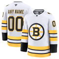 Men's Boston Bruins Fanatics White Away Premium Custom Jersey
