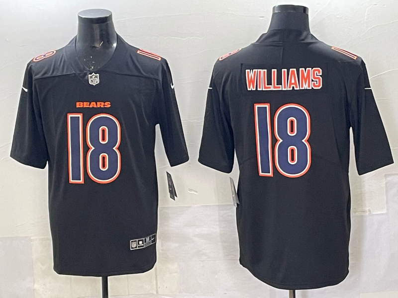 Men's Chicago Bears Caleb Williams Black Fashion Game Jersey