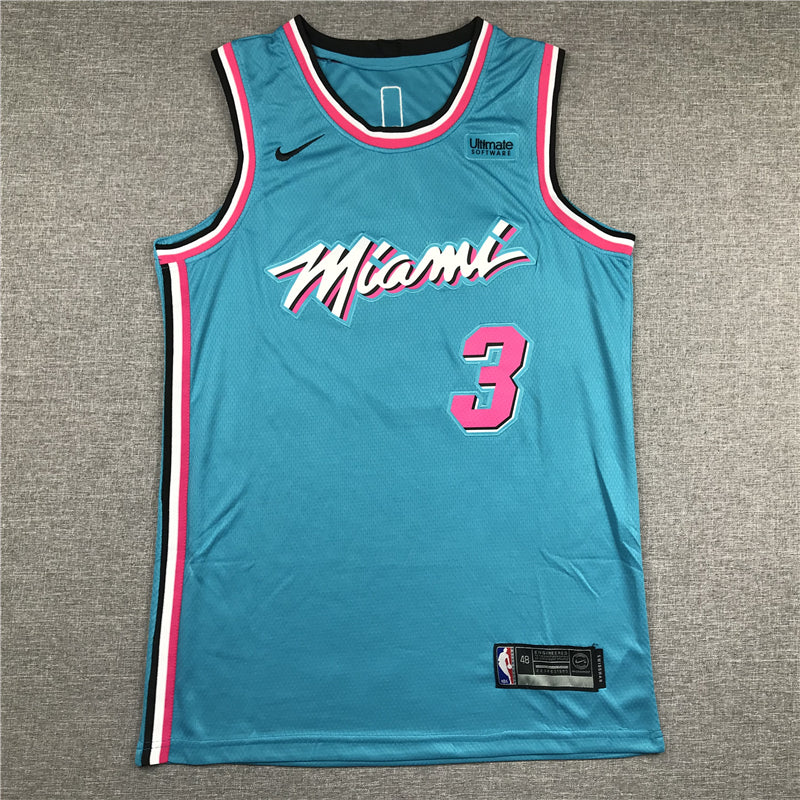 Men's Miami Heat Dwyane Wade Blue Swingman Player Jersey