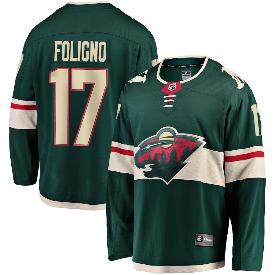 Men's Minnesota Wild Marcus Foligno Green Home Breakaway Player Jersey