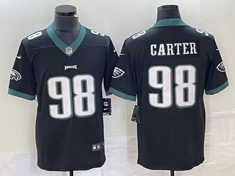 Men's Philadelphia Eagles Jalen Carter Black Vapor F.U.S.E. Limited Jersey