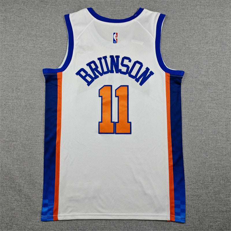 Men's New York Knicks Jalen Brunson White 2025/26 Swingman Jersey - City Edition