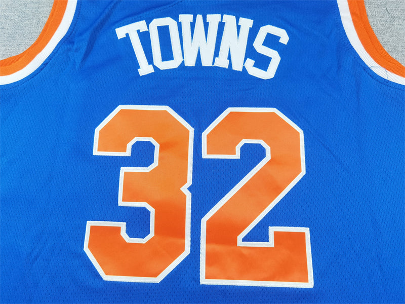 Men's New York Knicks Karl-Anthony Towns Blue Swingman Jersey - Icon Edition