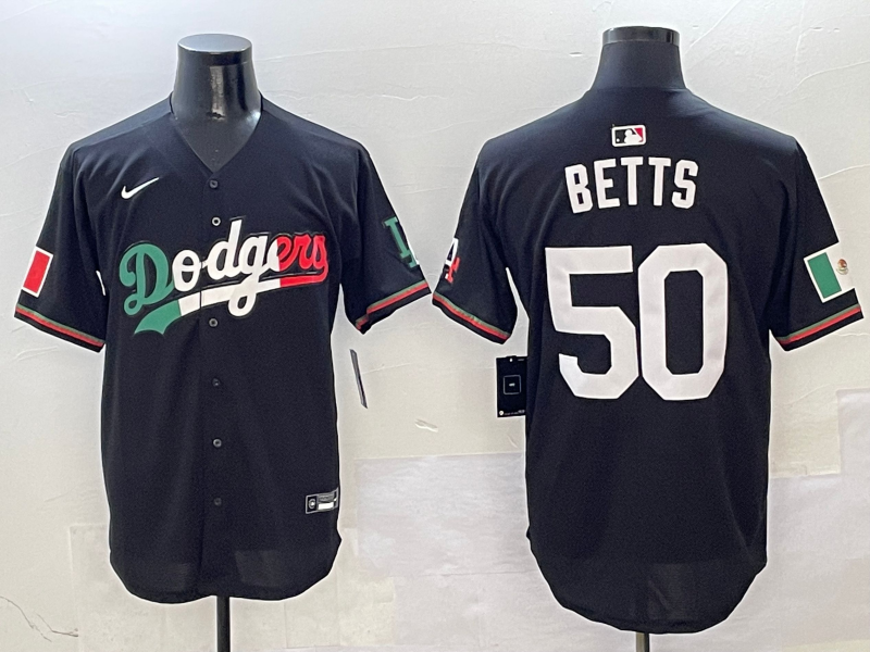 Men's Los Angeles Dodgers Mookie Betts Black Game Jersey