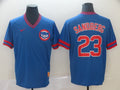 Men's Chicago Cubs Ryne Sandberg Blue Stitched Jersey