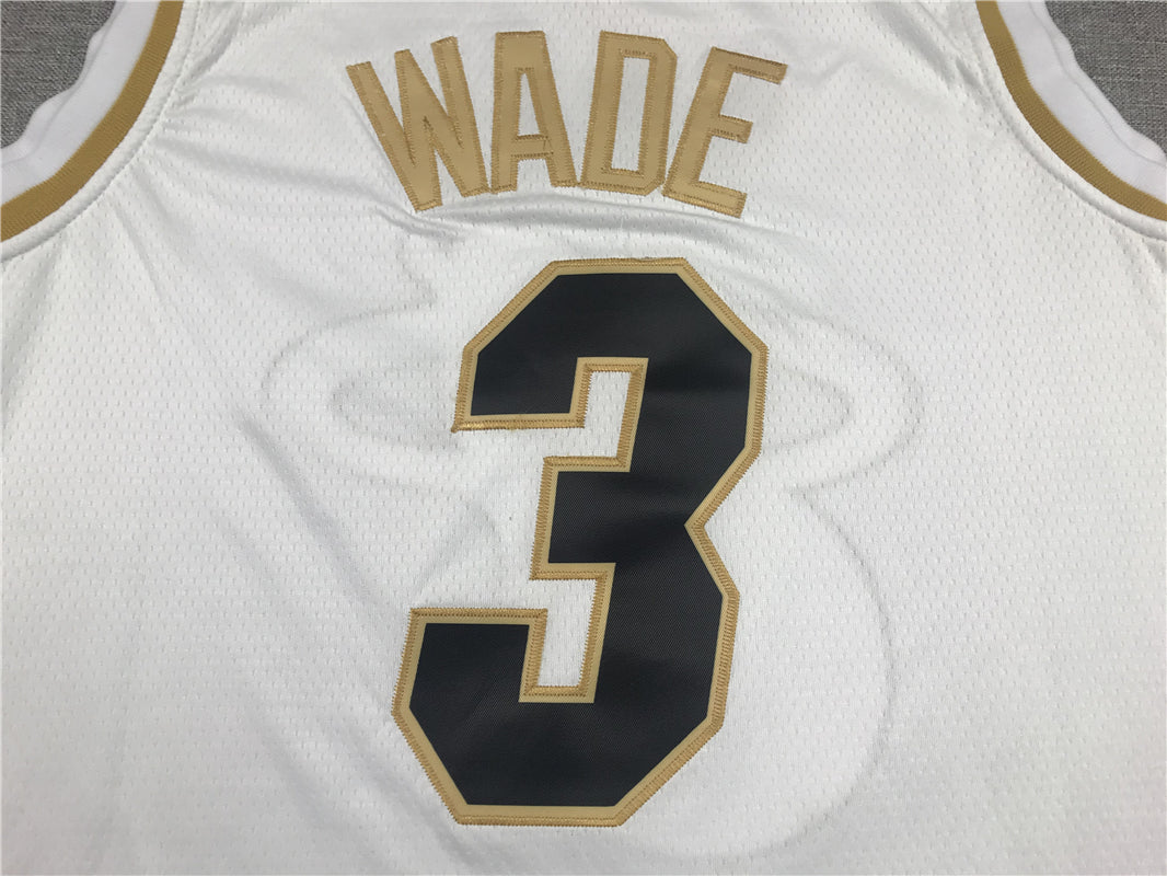 Men's Miami Heat Dwyane Wade White Swingman Player Jersey