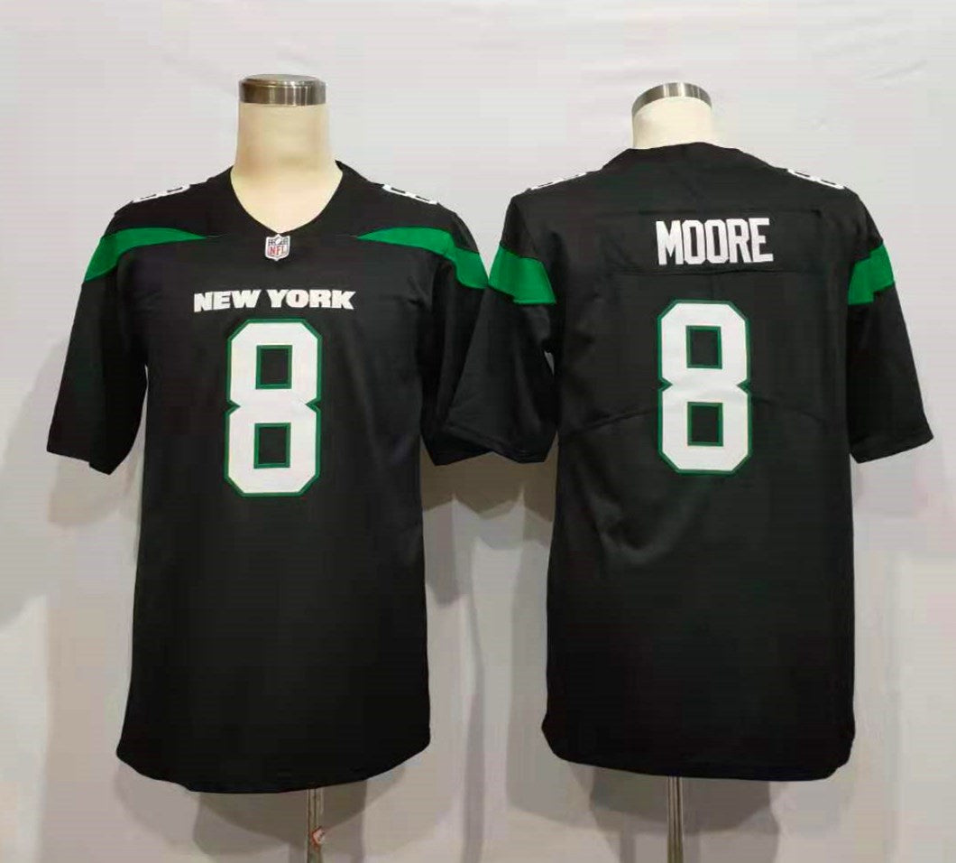 Men's New York Jets Elijah Moore Stealth Black Game Jersey