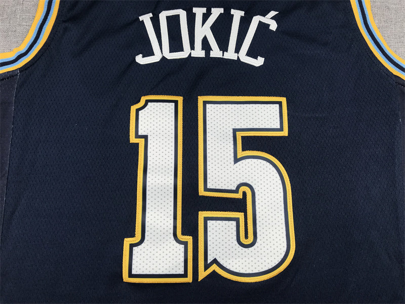 Men's Denver Nuggets Nikola Jokic Navy 2021/22 Swingman Jersey - City Edition