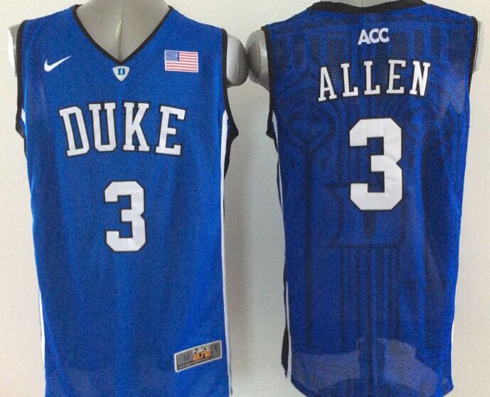 Men's Duke Blue Devils Grayson Allen Blue Player Game Jersey