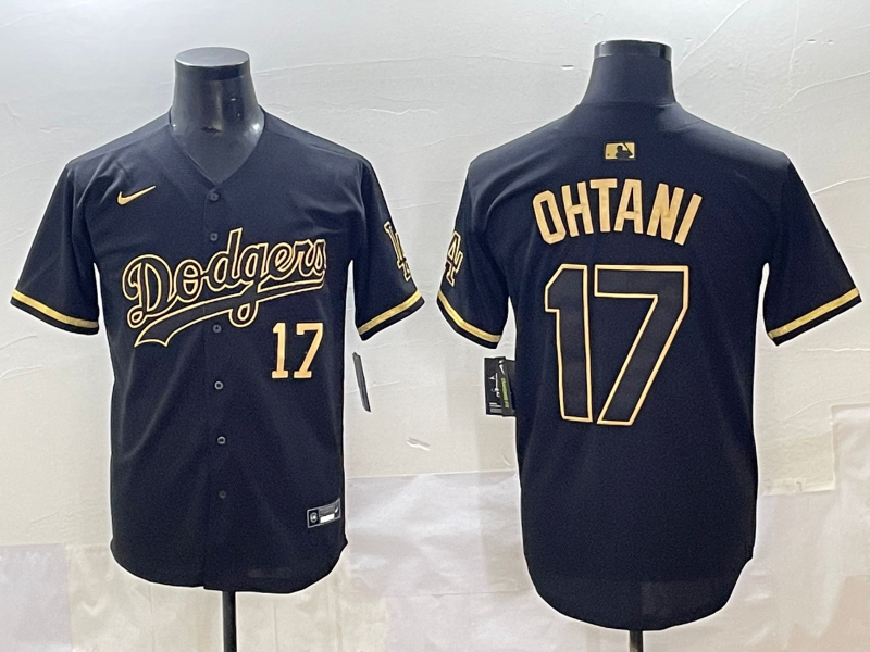 Men's Los Angeles Dodgers Shohei Ohtani Black Alternate Team Player Jersey