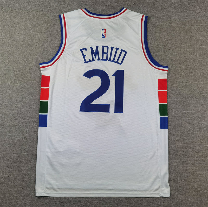 Men's Philadelphia 76ers Joel Embiid White 2024/25 Swingman Player Jersey - City Edition