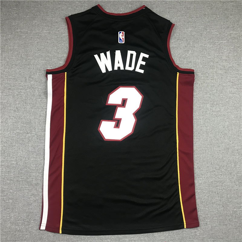 Men's Miami Heat Dwyane Wade Black 2022/23 Swingman Jersey - Icon Edition
