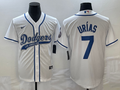 Men's Los Angeles Dodgers Julio Urias White Player Jersey Joint Edition