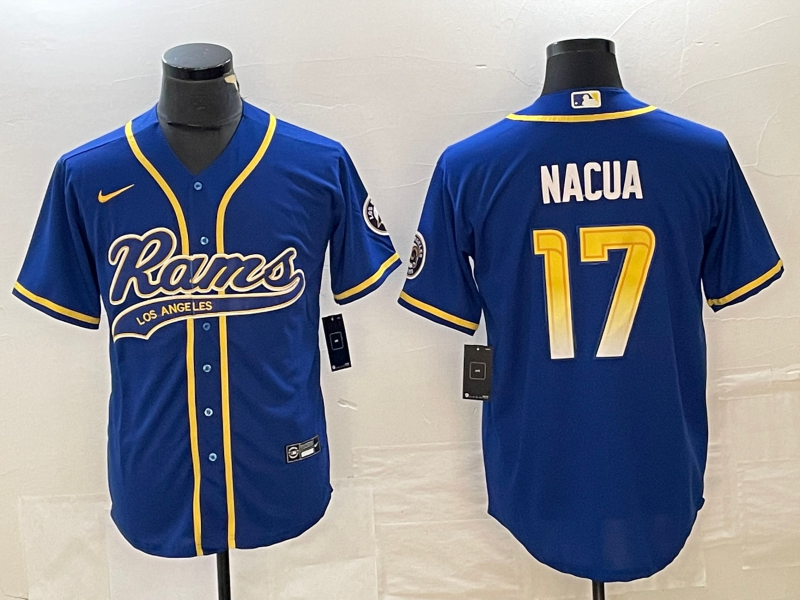 Men's Los Angeles Rams Puka Nacua Royal Game Jersey Joint Edition