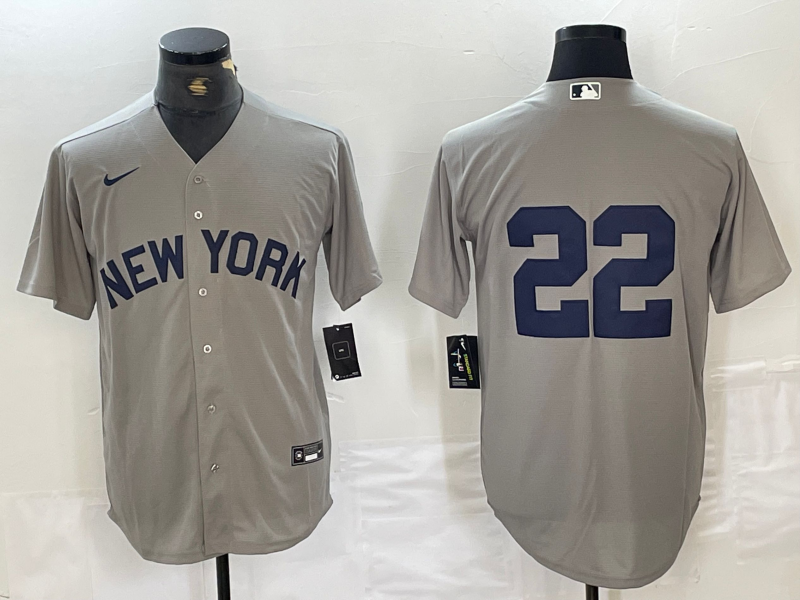 Men's New York Yankees Juan Soto Gray Limited Game Name Jersey