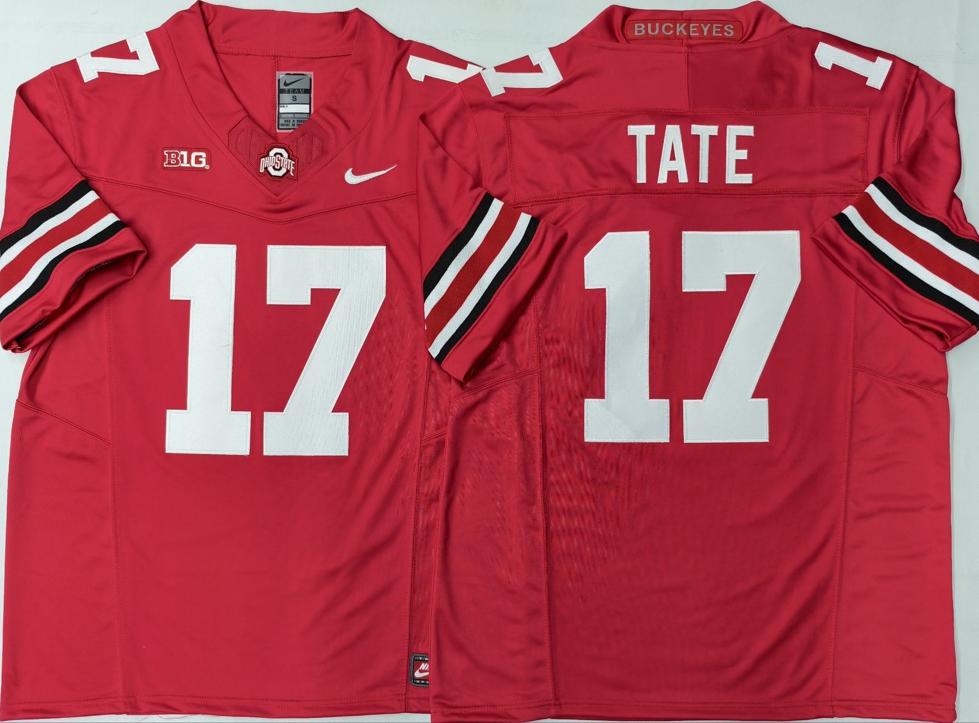 Men's Ohio State Buckeyes Carnell Tate Red Player Game Jersey
