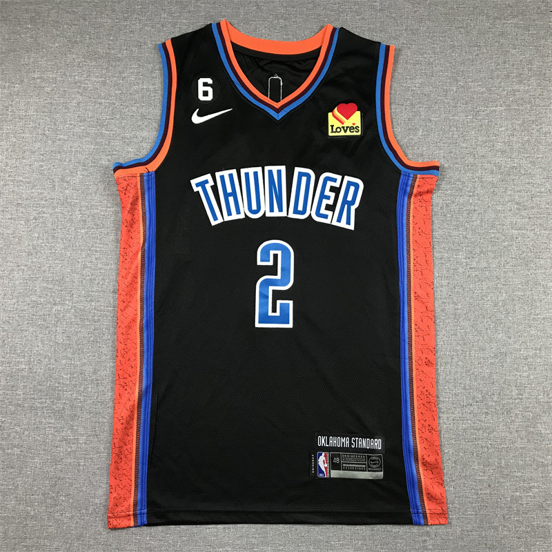 Men's Oklahoma City Thunder Shai Gilgeous-Alexander Anthracite 2022/23 Fastbreak Jersey - City Edition