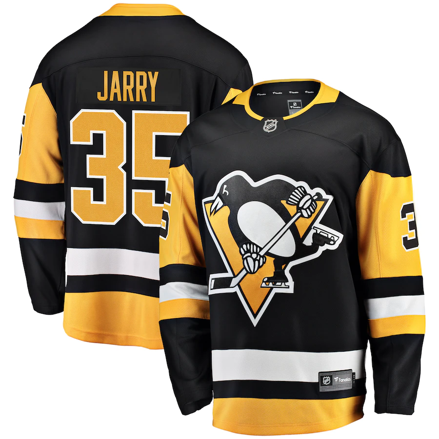 Men's Pittsburgh Penguins Tristan Jarry Black Player Jersey