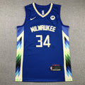 Men's Milwaukee Bucks Giannis Antetokounmpo Royal 2022/23 Swingman Jersey - City Edition