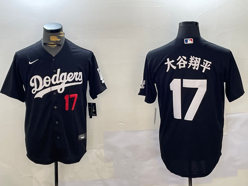 Men's Los Angeles Dodgers Shohei Ohtani Black Team Game Jersey