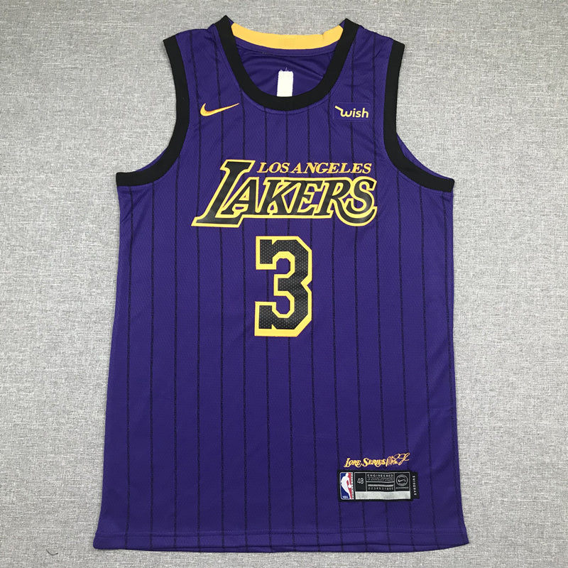 Men's Los Angeles Lakers Anthony Davis Purple NBA Swingman Jersey