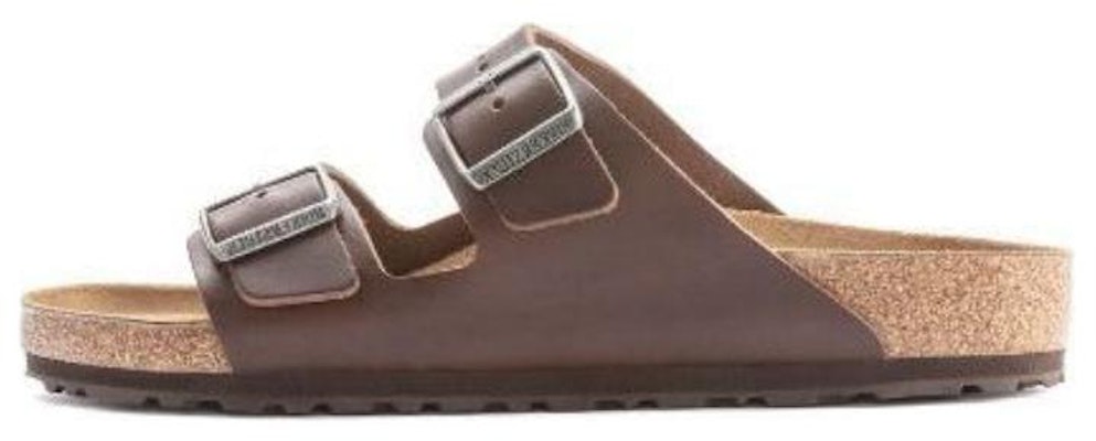 Birkenstock Arizona Grip Natural Leather 1023117 Vintage Wood Roast Brown Sandals