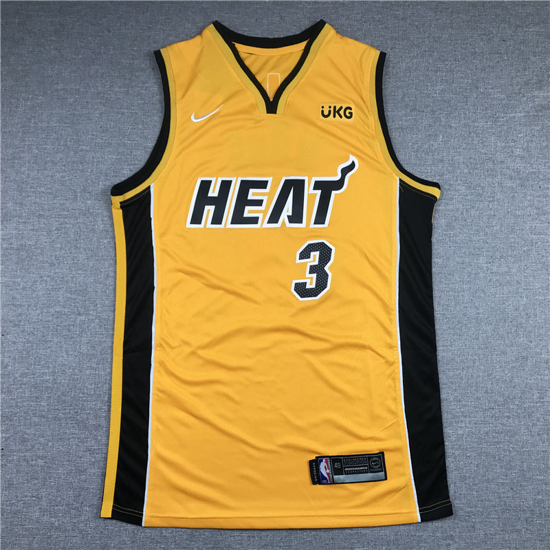 Men's Miami Heat Dwyane Wade Gold 2020/21 Swingman Player Jersey