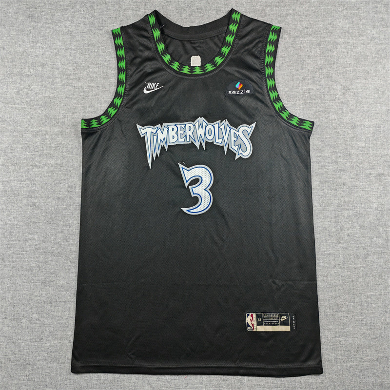 Men's Minnesota Timberwolves Stephon Marbury Black 1997/98 Hardwood Classics Swingman Jersey