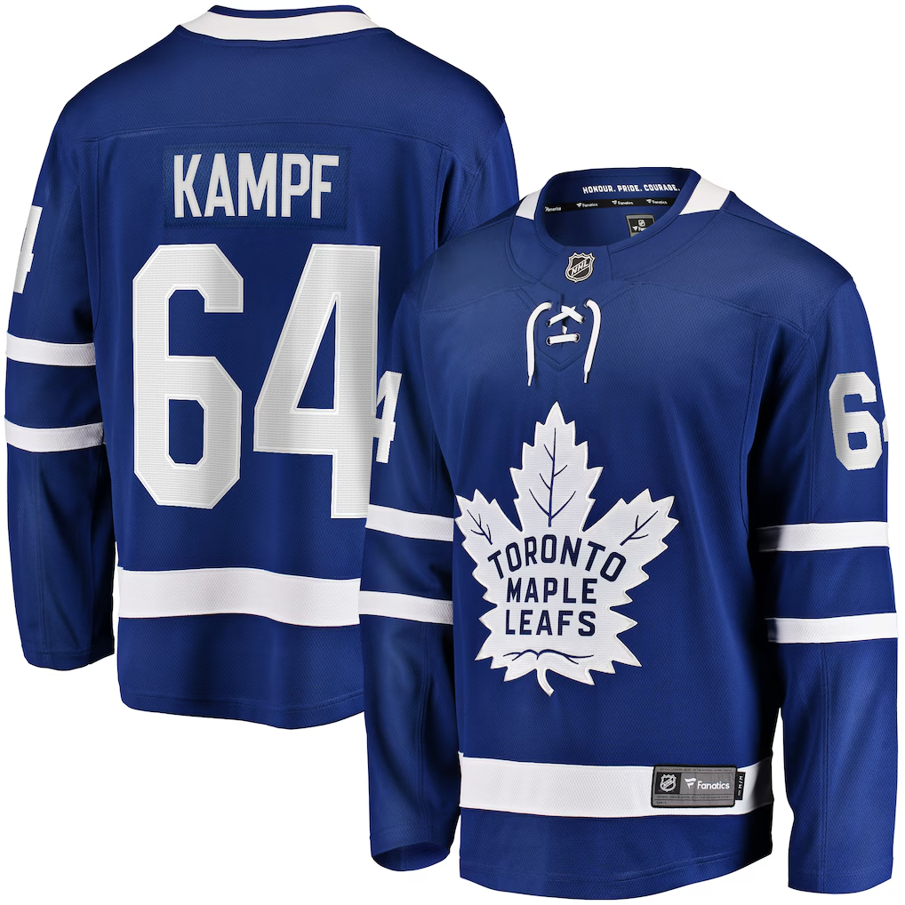 Men's Toronto Maple Leafs David Kampf Fanatics Blue Home Breakaway Player Jersey