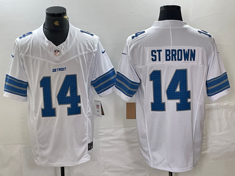 Men's Detroit Lions Amon-Ra St. Brown White Vapor F.U.S.E. Limited Jersey