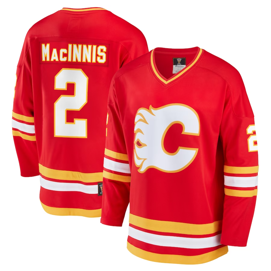 Men's Calgary Flames Al Macinnis Red Breakaway Retired Player Jersey