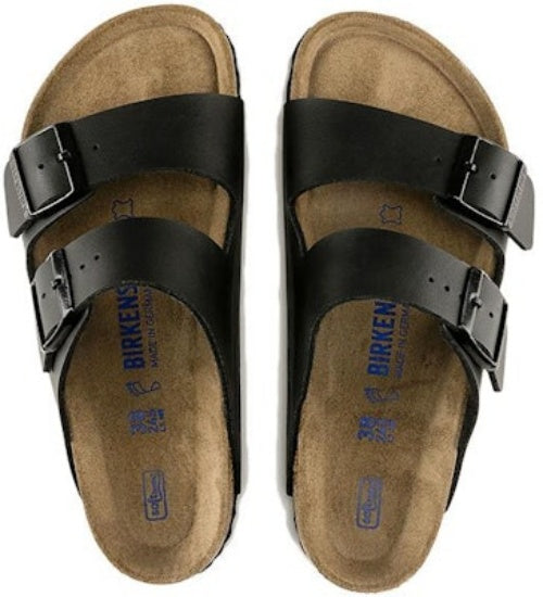 Birkenstock Arizona Soft Footbed Birko-Flor 0551253 Narrow Fit Black Sandals