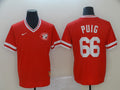 Men's Cincinnati Reds Yasiel Puig Red Stitched Jersey