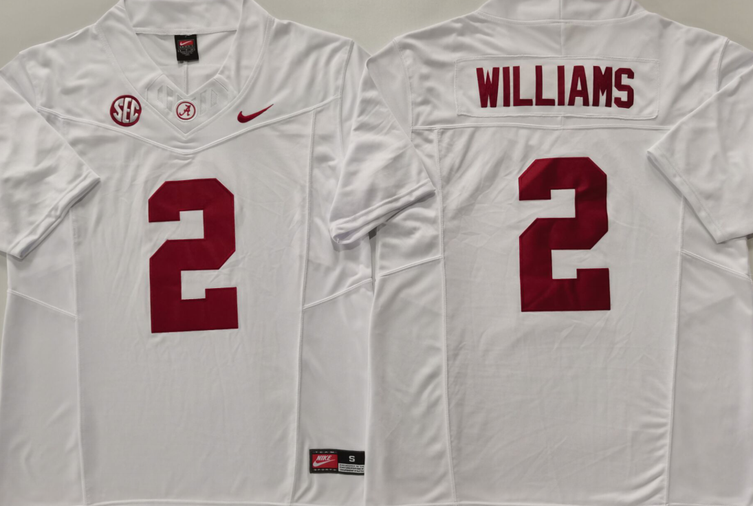 Men's Alabama Crimson Tide Ryan Williams White Game Jersey
