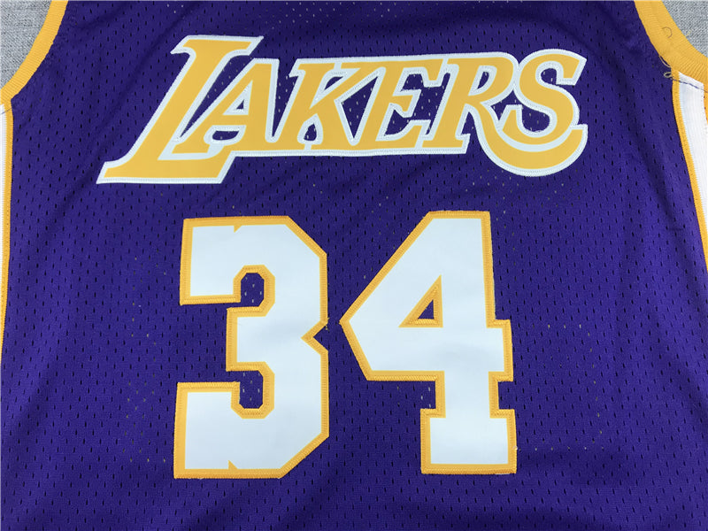 Men's Los Angeles Lakers Shaquille O'Neal Purple 1999-00 Classics Jersey